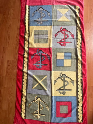 Velour beach towel used, 72 x 115 cm