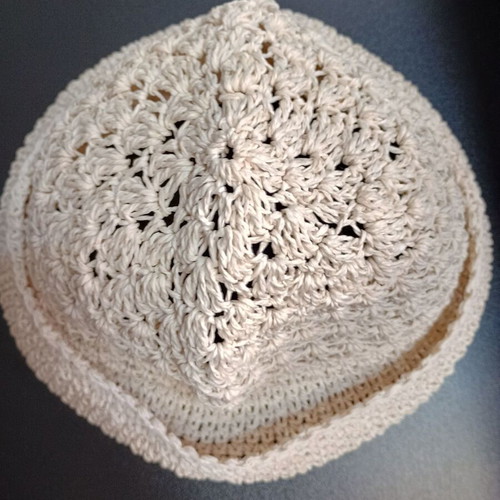 Vintage 60s-70s Women's Summer Hat white used, EKG