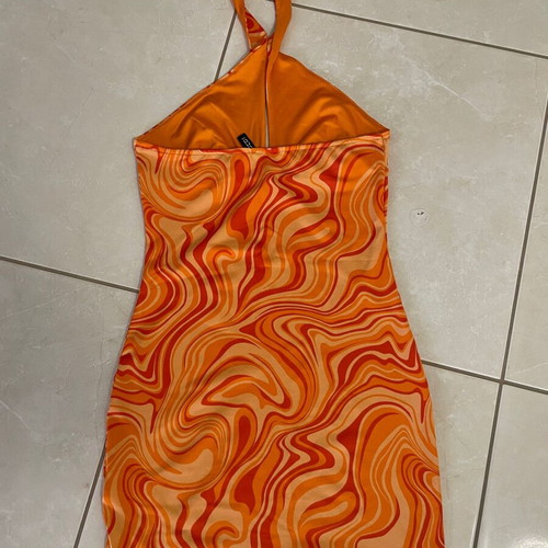 H&M women's summer dress orange size S like new