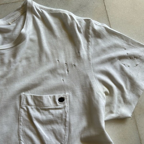 Diesel t-shirt used, white, size M, distressed