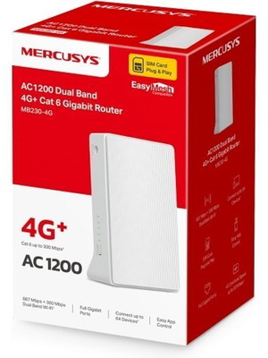 Mercusys MB230-4G 4G+ Cat6 AC1200 Wireless Dual Band Gigabit Router σαν καινούργιο