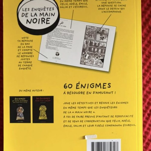 Les Enquêtes de la Main Noire Mystery Book like new, French