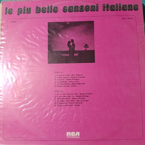 Le Piu Belle Canzoni Italiane vinyl record