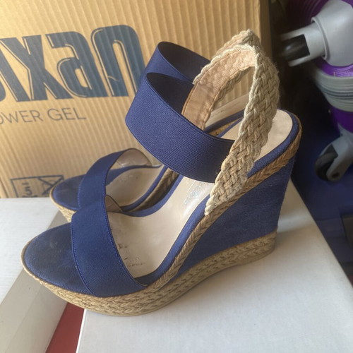 Platform sandals like new, size 37, blue