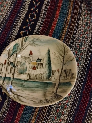 Dream Town plate by Johnson Brothers new with traditional English village scene