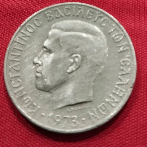 2 Drachma Coin Old like new with King Konstantinos