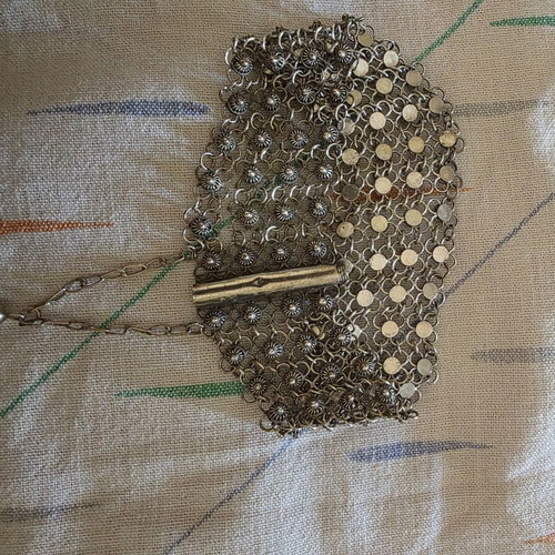 Vintage silver bracelet Sachan Pevival with safety clasp like new