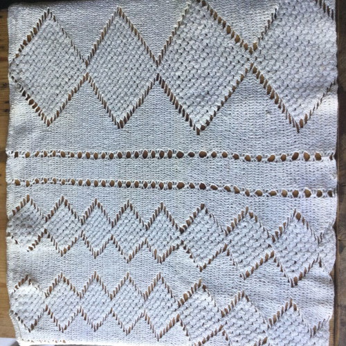 Vintage handmade knitted table runner 160x40 cm used