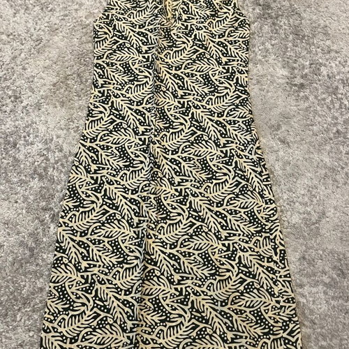 Midi ethnic dress XS black with beige, like new