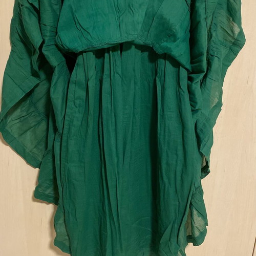 Kashish Maxi Cotton Dress new, green with adjustable straps