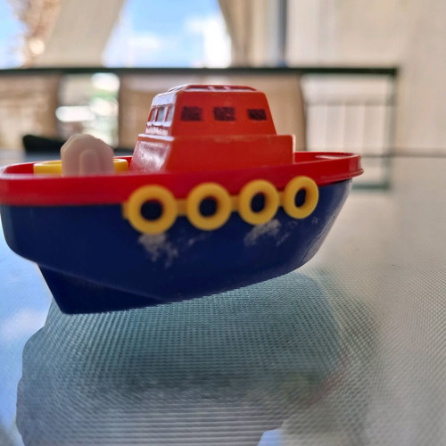 Bebe plastic toy boat used with damage