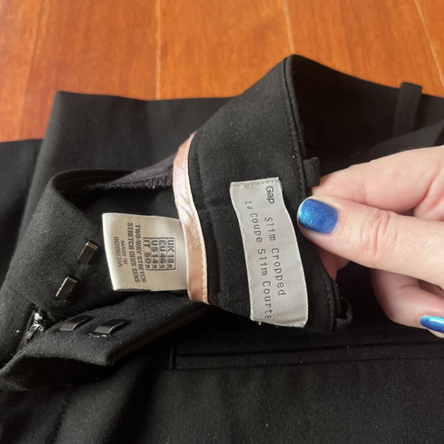 GAP slim cropped trousers, black, size XXL / 44 / 16