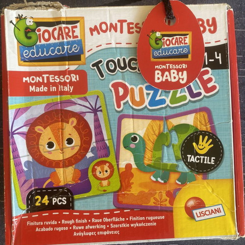 Montessori puzzle box used, 6 puzzles for preschool children