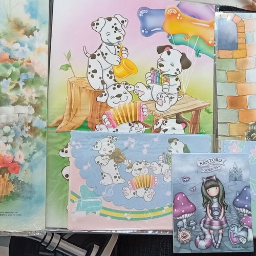 Vintage 90s Carny & Disney stationery set with Santoro Gorjuss mini notebook