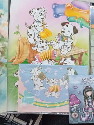 Vintage 90s Carny & Disney stationery set with Santoro Gorjuss mini notebook