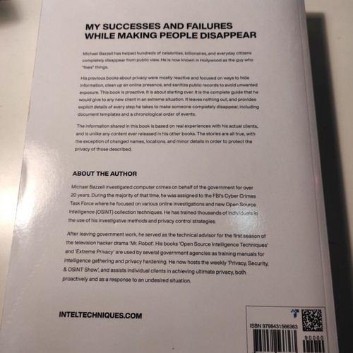Extreme Privacy: What it takes to disappear, fourth edition, like new