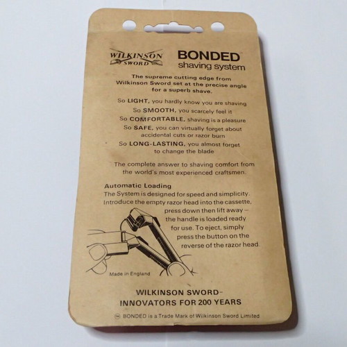 Wilkinson Sword Bonded Vintage Shaving System with 3 Blades new