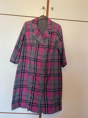 Coat trench like new, gray and pink, size L