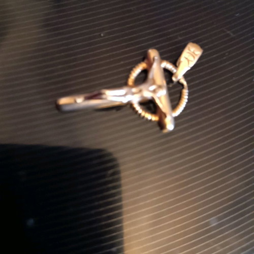 Gold cross 14k used, yellow and white gold 5.5 g