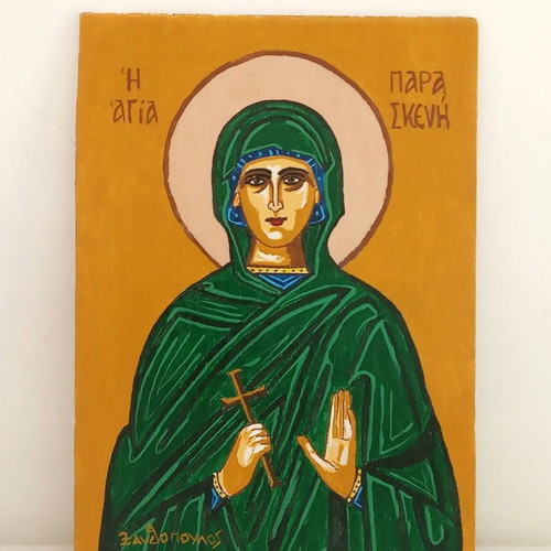 Agia Paraskevi 2 Oil Painting New, Byzantine Style