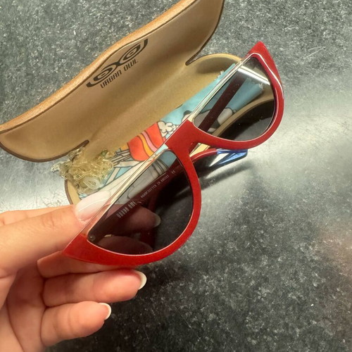 Urban Owl handmade red sunglasses like new