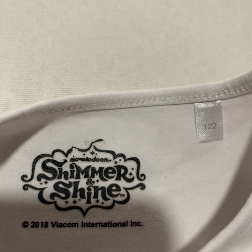 C&A Shimmer and Shine T-shirt for 7 years old used, white, size 122 cm