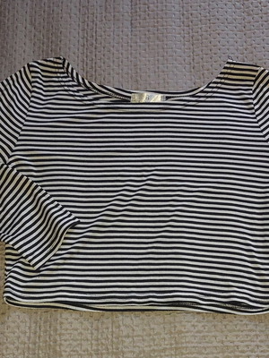 Spring blouse used, size XL 42, white and blue