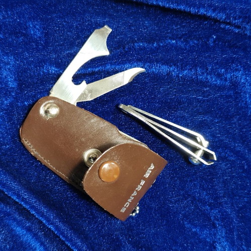 Air France multi tool keychain like new with leather case