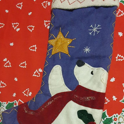 Christmas stocking snowman new 47x26 cm
