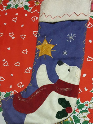 Christmas stocking snowman new 47x26 cm