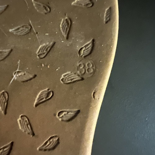 Ancient Greek Sandals bronze metallic sandals size 38