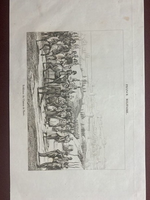 Αντίκα χαρακτικό Reddition du Chateau de Moree από το France Militaire, 1836