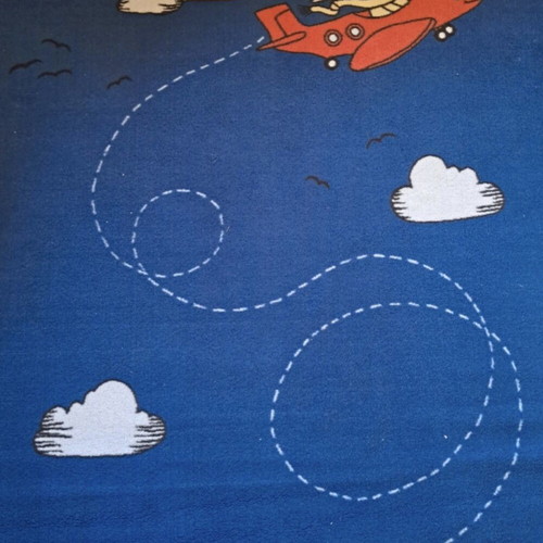 Children's rugs with low pile, set of 2