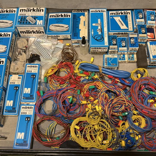 Marklin HO Model Trains used, vintage, complete with accessories
