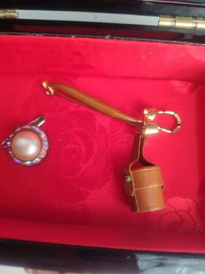 Pins like new, gold color, set of two