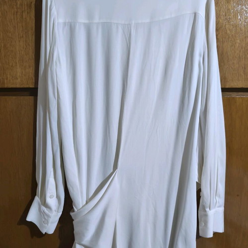 DKNY Draped Women's Shirt White Like New Size M