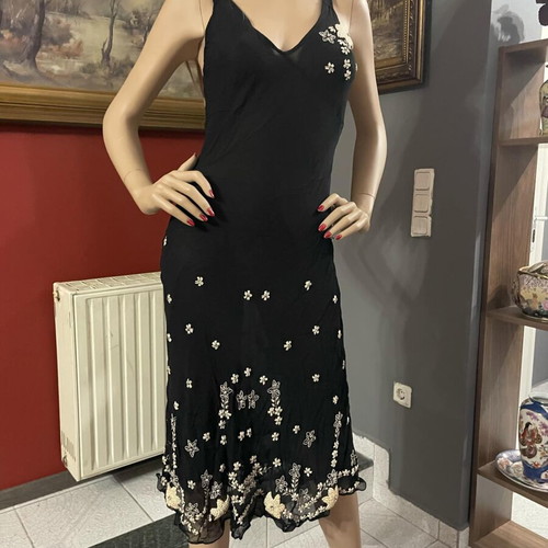 GF Ferre black dress with gold details