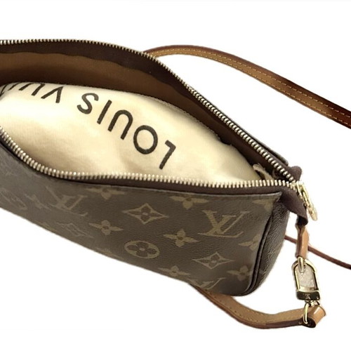 Louis Vuitton Monogram Pochette Accessoires crossbody bag used, brown