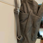 Slang backpack like new gray with multiple compartments
