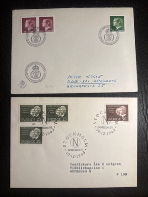 Two collectible Swedish philatelic covers new condition