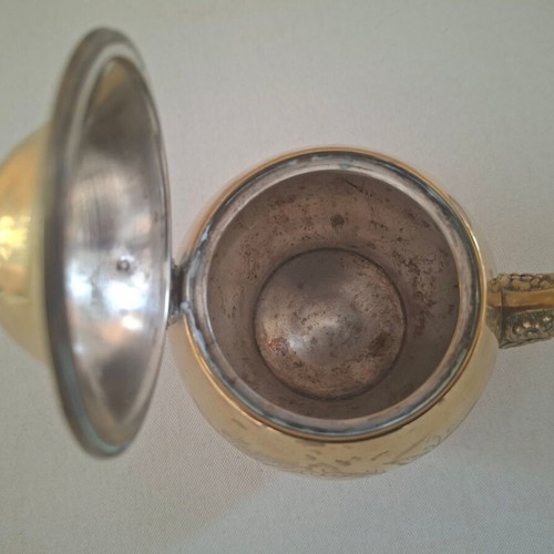 Vintage silver-plated teapot with lid