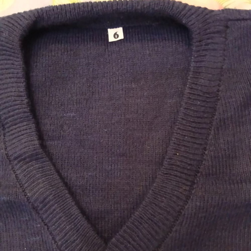 Acrylic sleeveless sweater deep blue size M like new
