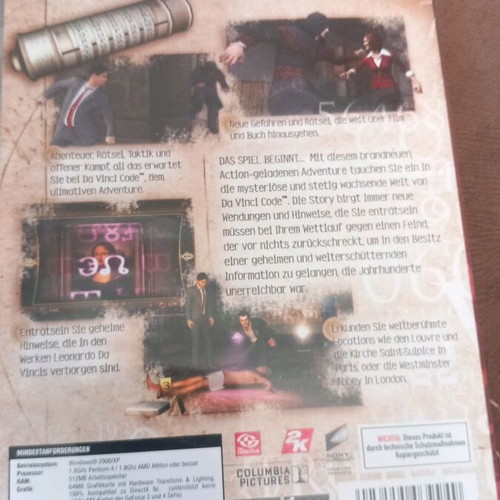 The Da Vinci Code PC game used