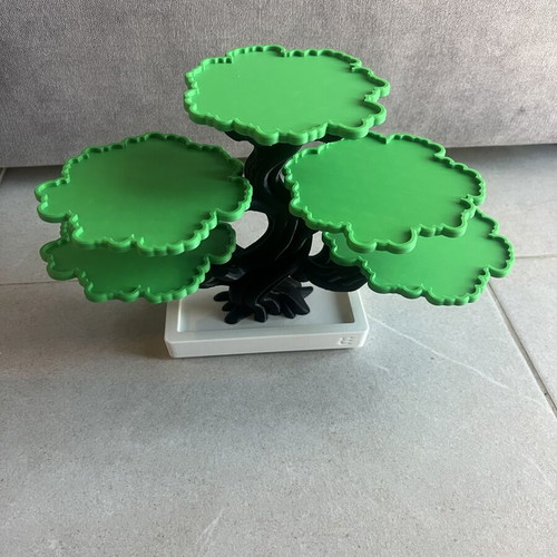 Coaster set with tree base, 5 pieces, new, 3D printed