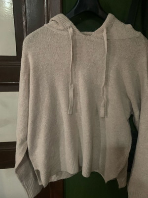 Teranova women's elastic hoodie sweatshirt like new, gray beige