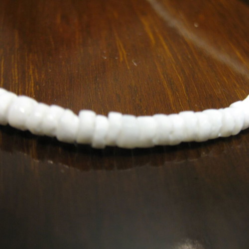 Coral white handmade anklet 23 cm from Hawaii