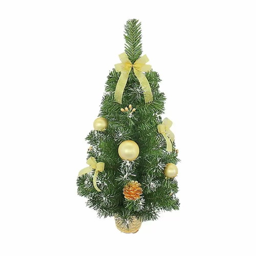 Decorated Christmas tree 30cm gold new