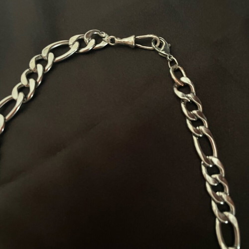 Thick steel chain new silver