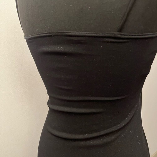 Elastic black dress with straps like new, subtle glitter