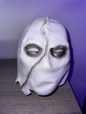 Μάσκα Moon Knight για αποκριάτικη στολή μεταχειρισμένη με LED γκρι λάτεξ